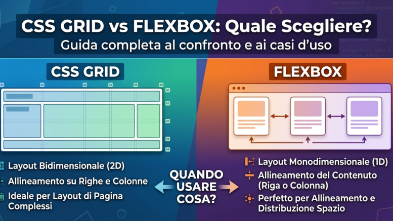 CSS Grid vs Flexbox: quale scegliere e quando usarli